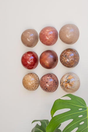Ceramic Dome Copper Rose Set
