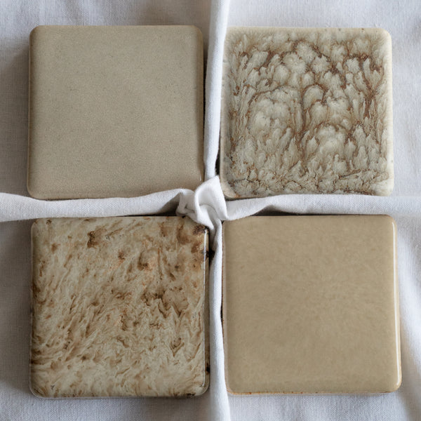 Ceramic Checkers Neutral Collection #4