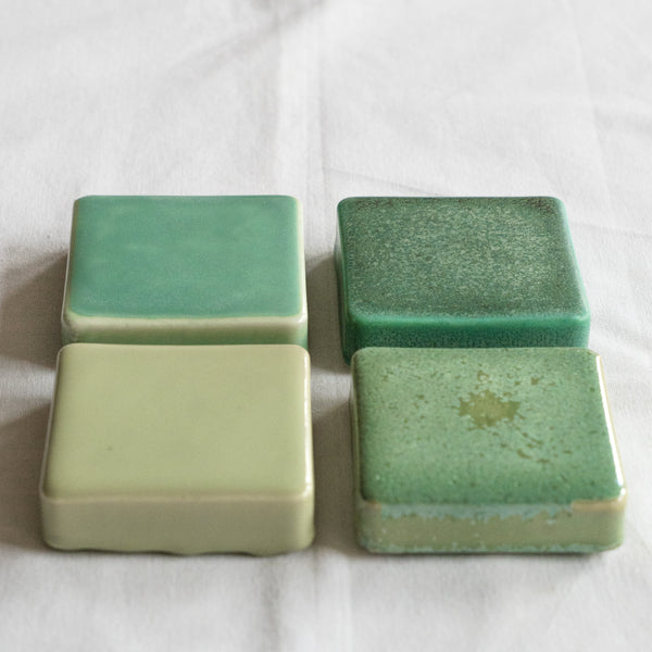Ceramic Checkers Green Collection #4