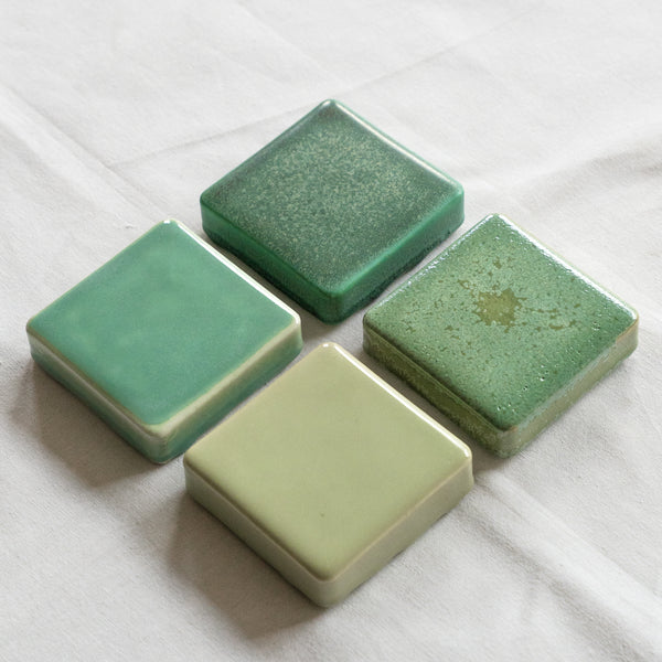 Ceramic Checkers Green Collection #4