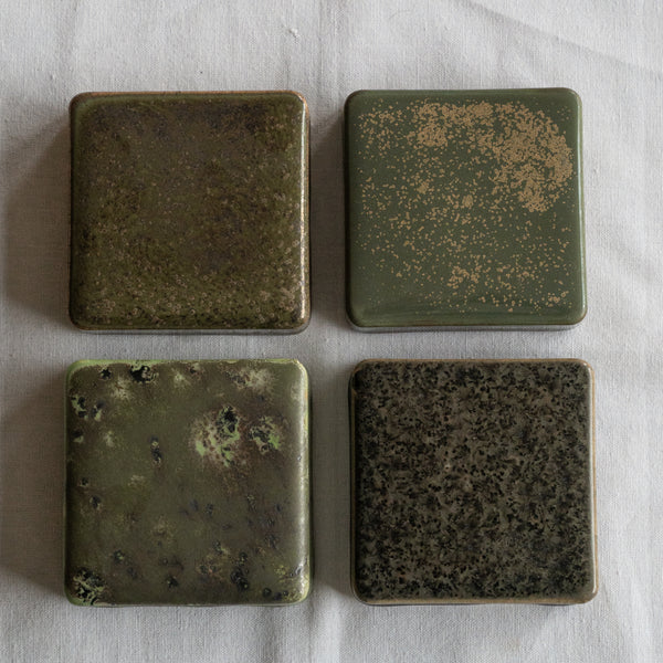 Ceramic Checkers Green Collection #1