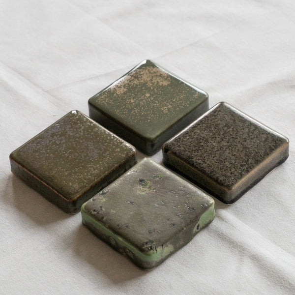 Ceramic Checkers Green Collection #1