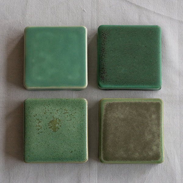 Ceramic Checkers Green Collection #3