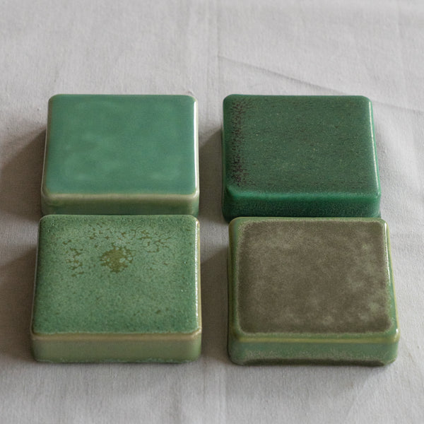 Ceramic Checkers Green Collection #3