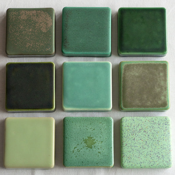 Ceramic 9 Checkers Green Collection