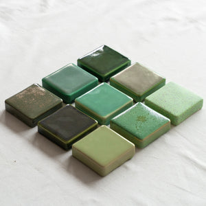 Ceramic 9 Checkers Green Collection