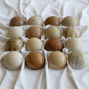 Ceramic Dome White/Brown Collection