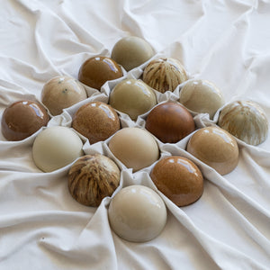 Ceramic Dome White/Brown Collection