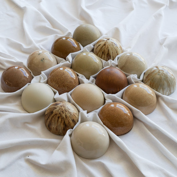 Ceramic Dome White/Brown Collection