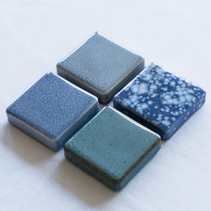 Ceramic Checkers Blue Set #1