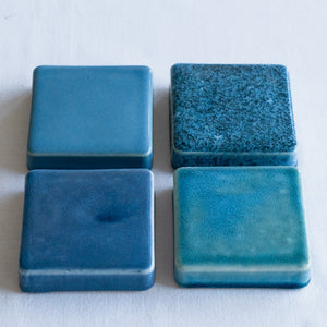 Ceramic Checkers Blue Set #2