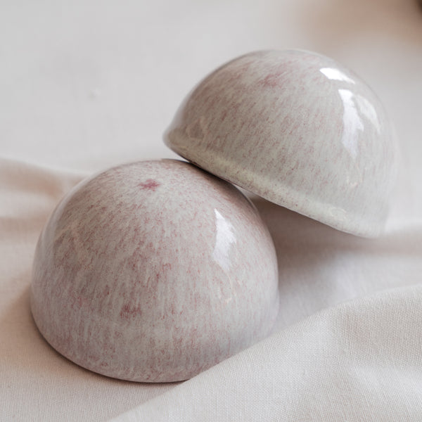 Ceramic Dome Pink Glass